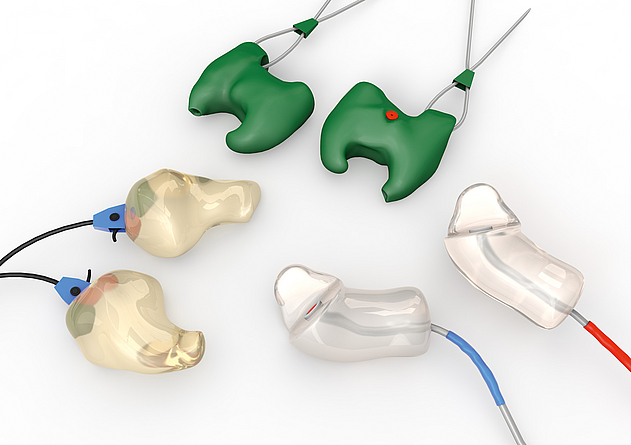 Otoplastiken als Gehörschutz fördert die BG BAU im Rahmen ihrer Arbeitsschutzprämien. Otoplastiken dienen als Gehörschutz vor extrem lautem Lärm beim Arbeiten mit Maschinen.