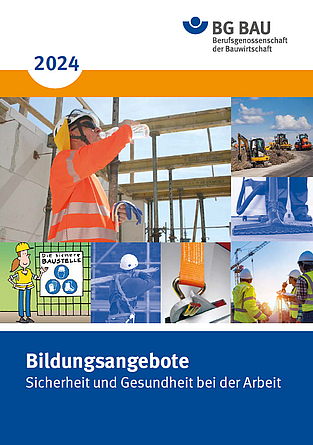 Titelbild der BG BAU Seminarbroschüre 2024.