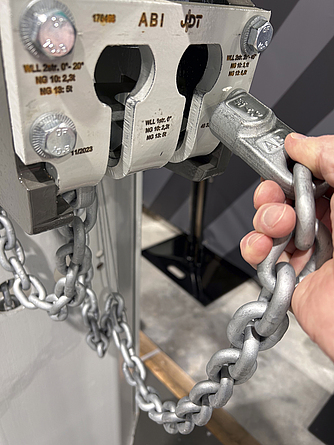 Innovatives Sicherungsmittel für Spundwandgreifer und Spundbohlen.