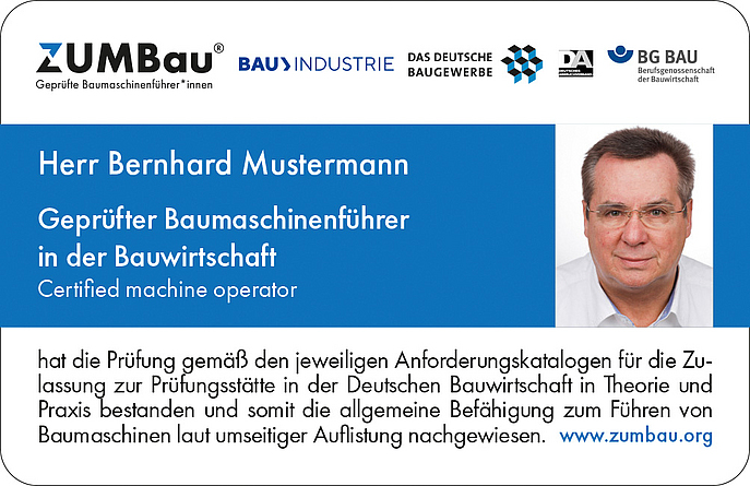 Abbildung ZUMBau Checkkarte