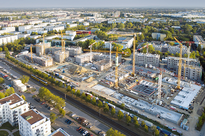 Die beiden Baufelder 3 und 4 an der Zossener Straße