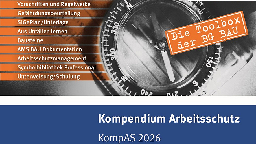 Titelbild der CD Kompendium Arbeitsschutz KompAS 2026.