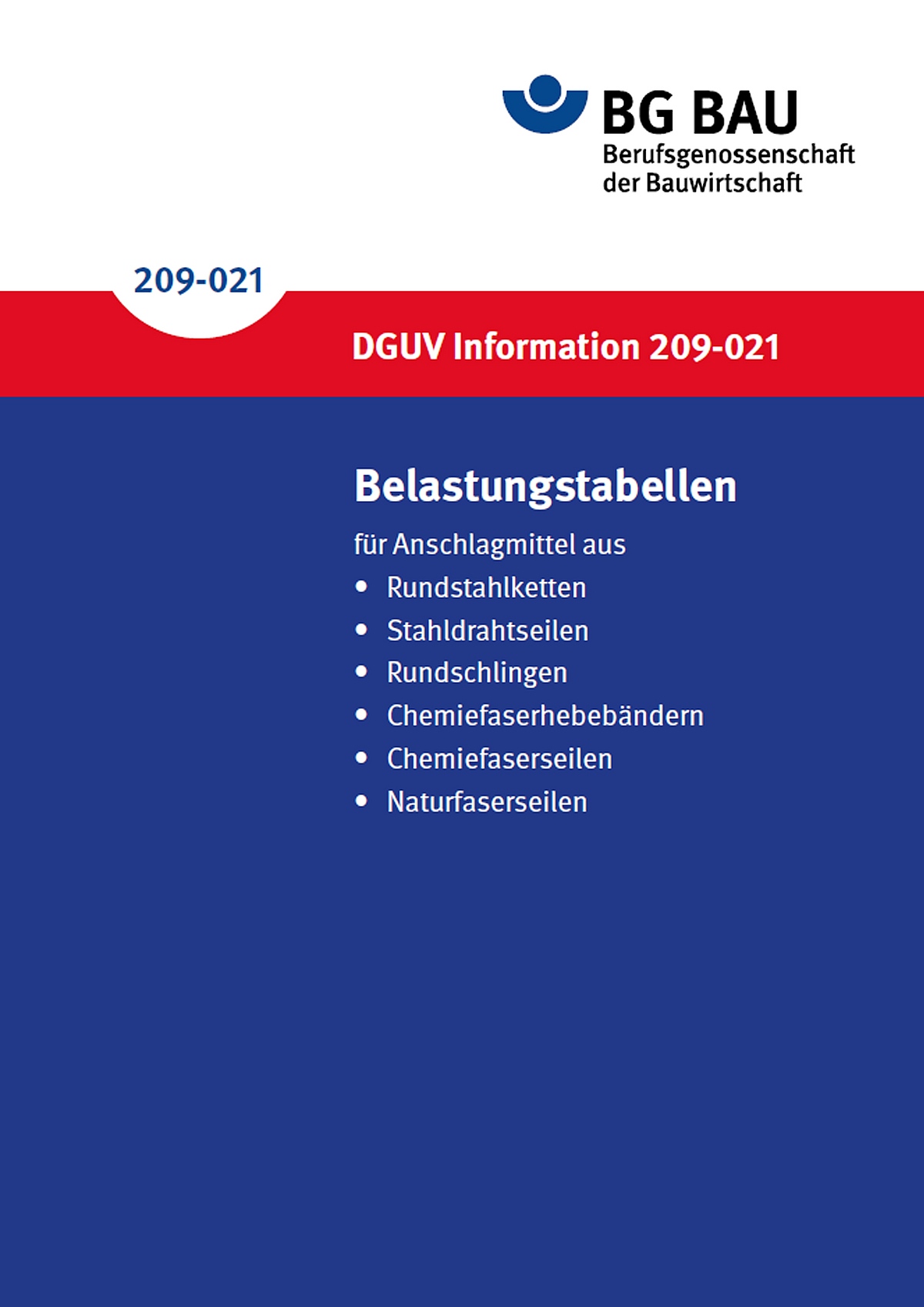 DGUV-Information 209-013: Anschläger, 10. Hebebänder und Rundschlingen