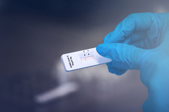 Corona-Schnelltest Schnelltest und Selbsttest zum Nachweis von SARS-CoV-2.