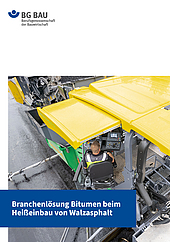 Titelbild Branchenlösung Walzasphalteinbau mit einem Foto eines Straßenfertigers im Einsatz von oben.