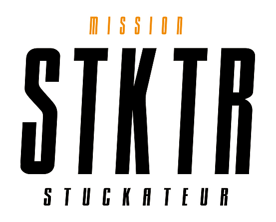 Logo der Kampagne „Mission Stuckateur“ des Fachverbands der Stuckateure für Ausbau und Fassade Baden-Württemberg (SAF).