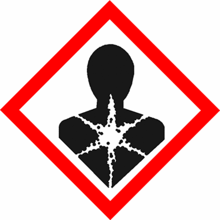 Sicherheitszeichen GHS08 Gesundheitsgefahr nach GHS Verordnung