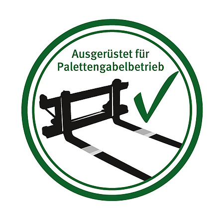 Betrieb von Palettengabeln an Hydraulikbaggern.