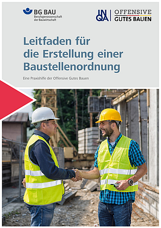 Titelseite der Broschüre "Leitfaden für die Erstellung einer Baustellenordnung"