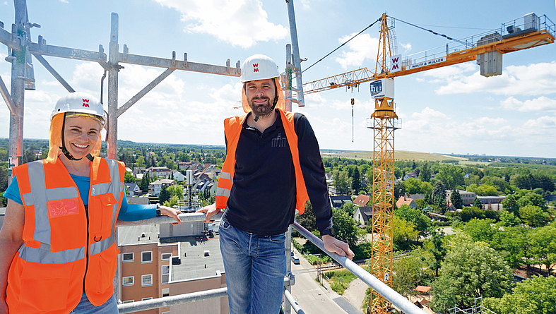 Ulrike Beyer und Projektleiter Martin Heer, Wolff & Müller