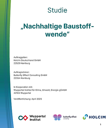 Titelseite der Studie "Nachhaltige Baustoffwende".