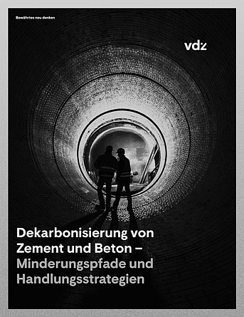 Titelbild der Studie "Dekarbonisierung von Zement und Beton - Minderungspfade und Handlungsstrategien"