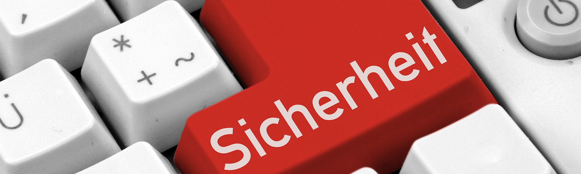 Eine Tastatur mit der Aufschrift Sicherheit.