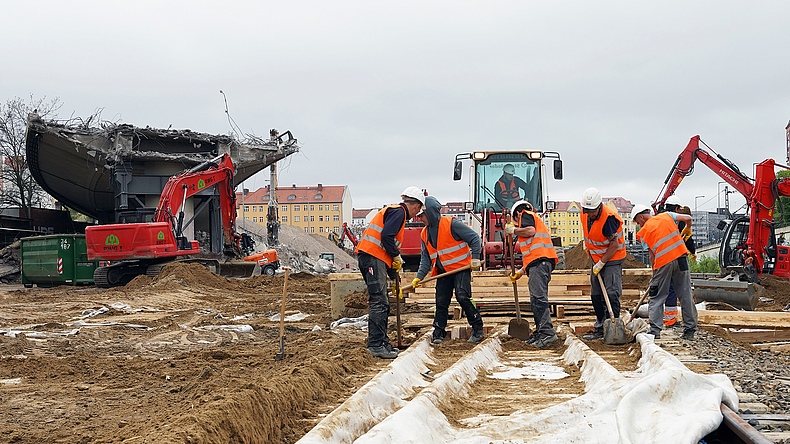 Abriss der Westendbrücke in Berlin (2025).