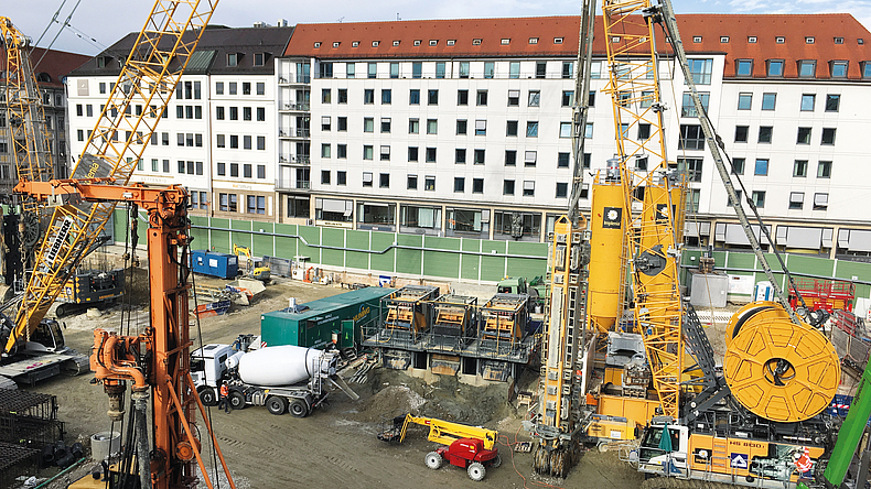 Übersicht über die Baueinheit (BE) Marienhof mit Separieranlage