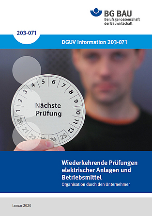 DGUV Information 203-071: Wiederkehrende Prüfungen ortsveränderlicher elektrischer Arbeitsmittel