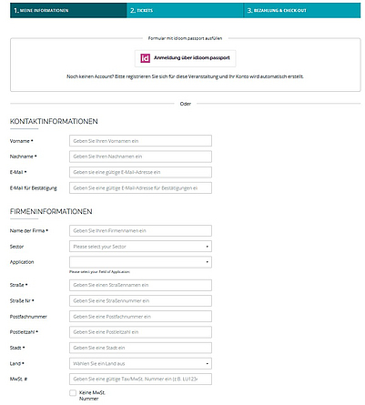 Screenshot Eingabemaske Anmeldung ISOPA
