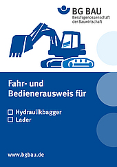 Titelbild des Fahr- und Bedienerausweises für Hydraulikbagger und Lader.