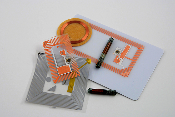 Verschiedene Arten von RFID-Tags.