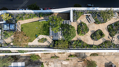 Luftbild AERA-Dachgarten.