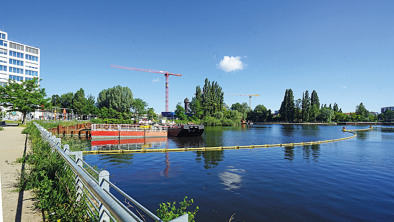 Seit Mitte Juni 2022 sind die Versuche im abgesperrten Testbereich beendet. Blick auf den absperrten Testbereich.