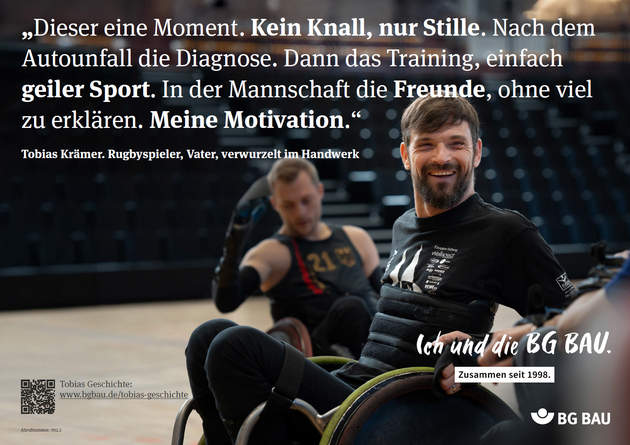 Titelbild "Ich und die BG BAU"-Poster: Tobias Krämer, Motiv 1.