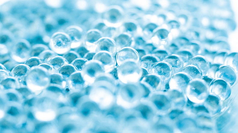 Nahaufnahme von Mikrohohlglaskugeln