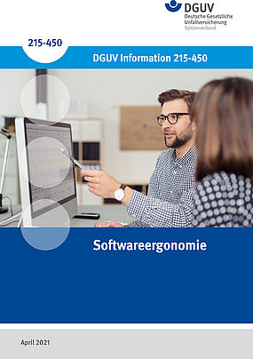 Titelbild der DGUV Information 215-450: Softwareergonomie.