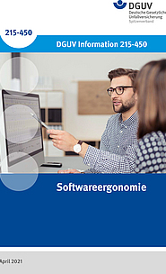Titelbild der DGUV Information 215-450: Softwareergonomie.