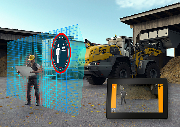 Aktive Personenerkennung mit Bremsassistent und Gefahrenkarte, Liebherr-Werk Bischofshofen GmbH