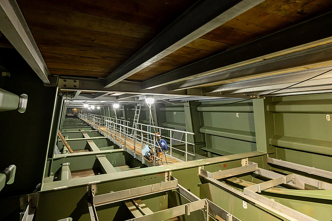 Baustelle der Rader Hochbrücke (A7) über den Nord-Ostseekanal.