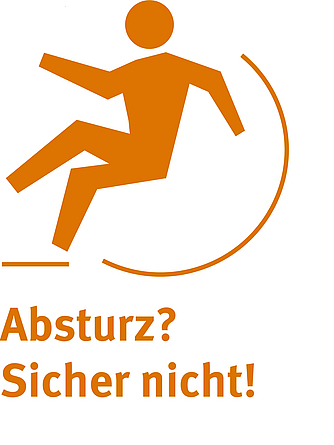 Grafik: Ein Strichmännchen fällt nach hinten.